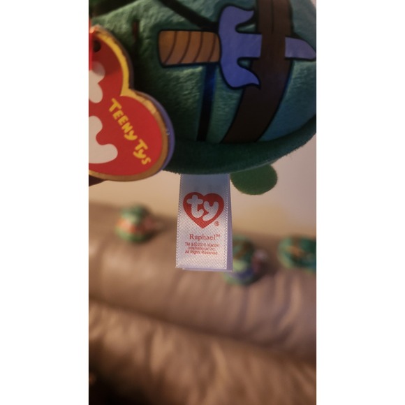 TMNT Set of 4 Teeny Ty Beanie Babies 2016 Plush Ninja Turtles W/ Tags Like New - Picture 6 of 9